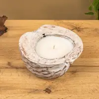 Свеча в кокосе, 20х20х7 см, цв. белый Свеча в кокосе, 20х20х7 см, цв. белый