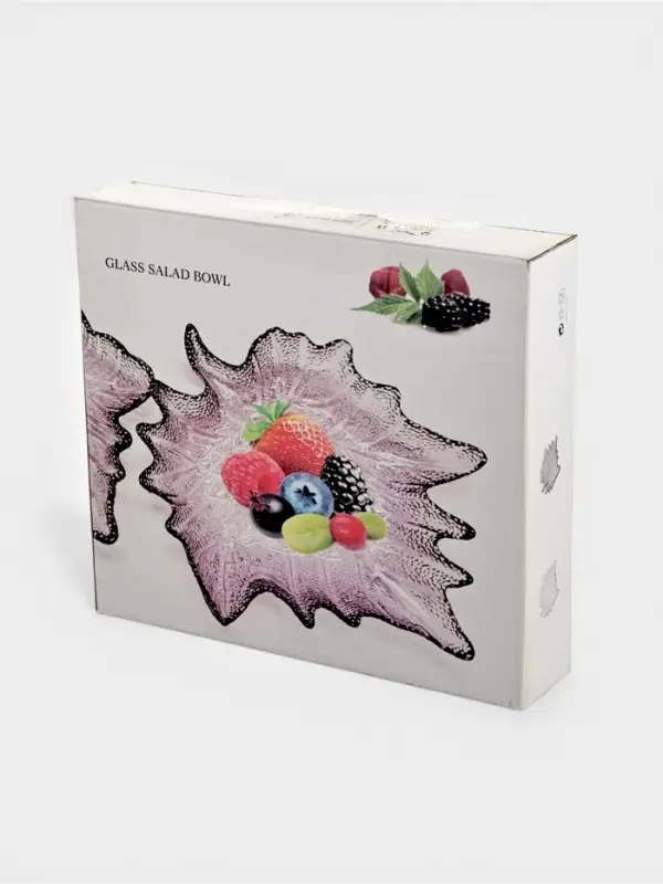 Набор блюд &laquo;Кленовый лист&raquo;, стекло, прозрачный