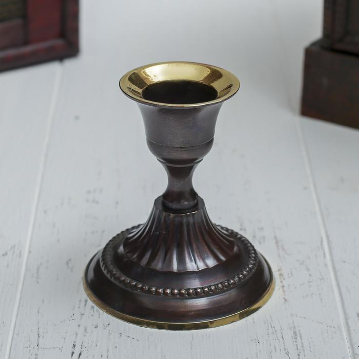 Подсвечник латунь на 1 свечу Подсвечник латунь на 1 свечу "Джита" 6х6х7 см