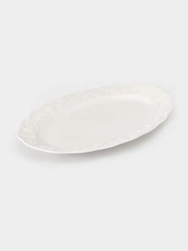 Блюдо сервировочное Garden rose, 30.5&times;19.5&times;2 см, керамика, белое