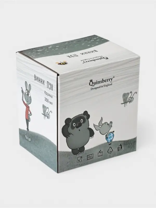 Кружка Quinsberry &laquo;Винни Пух&raquo;, 350 мл, фарфор, белая