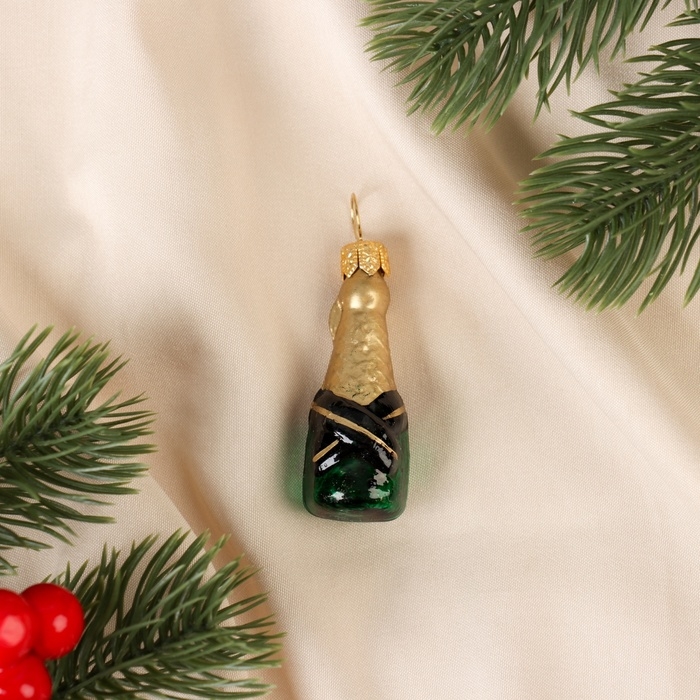 Елочное украшение Елочное украшение "Шампанское", мини серия "ВС", в подарочной упаковке, h-6