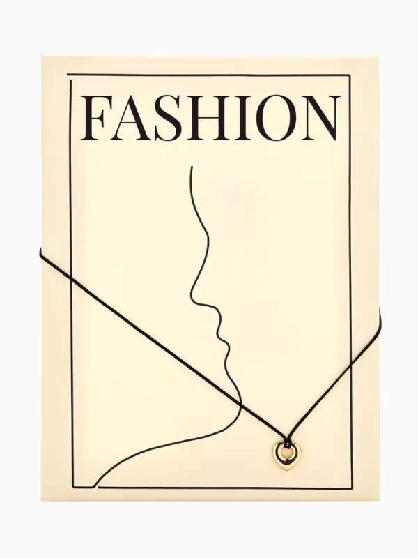 Кулон на шнурке &laquo;Сердечко&raquo;, тренд, цвет золото, 120 см