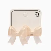 Серьги пластик &laquo;Бантик&raquo;, перламутровый, бежевые