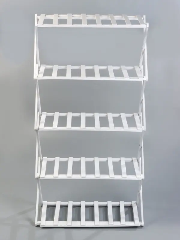 Стеллаж универсальный, 5 полок, 50&times;25&times;89 см, напольный, открытый, белый, Greengo