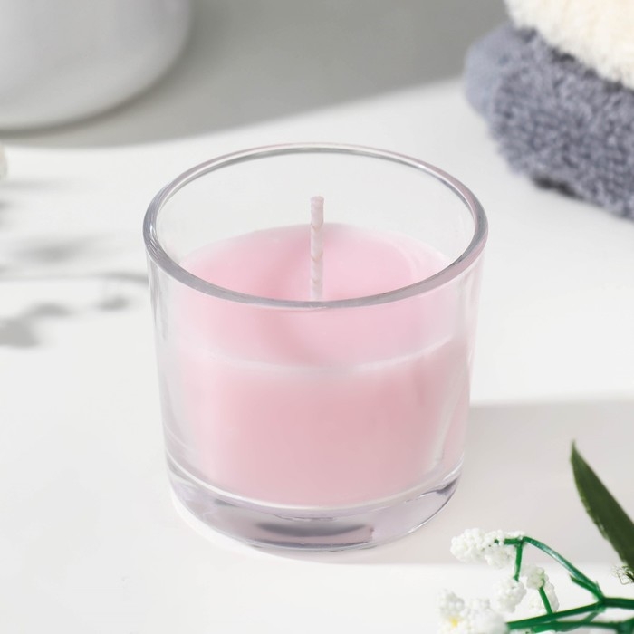 Свеча ароматическая в стакане АЛАНИЯ Свеча ароматическая в стакане АЛАНИЯ "Пион", 5,5 см