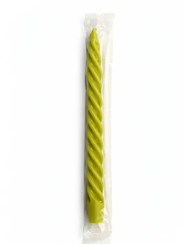 Свеча витая, 2.3&times;24.5 см, 5 ч, 50 г, оливковая