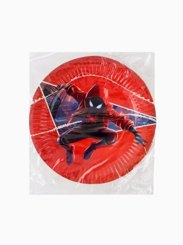 Тарелка одноразовая бумажная 18 см, набор 10 шт., &laquo;Супергерой&raquo;
