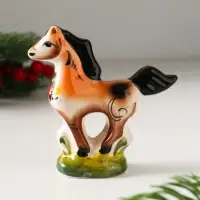 Сувенир Мустанг, 8х8,5х3 см, гжель, цвет