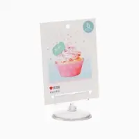 Ценникодержатель на круглой подставке, пластик, 5&times;5&times;2.9 см, прозрачный