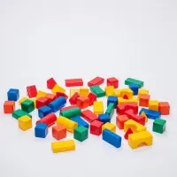 Кубики детские, пластиковые, цветные, 60 штук, 6&times;6 см
