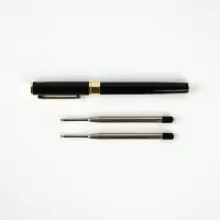 Ручка шариковая, с 2 стержнями, металл &laquo;Черная&raquo;