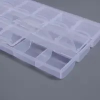 Органайзер для хранения мелочей, 21 отделение, 21.5&times;10.5&times;1.9 см, прозрачный