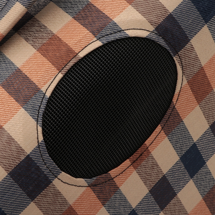 Сумка-переноска каркасная со шторкой, размер L, 53 х 22 х 29 см, клетчатая Сумка-переноска каркасная со шторкой, размер L, 53 х 22 х 29 см, клетчатая