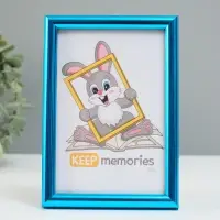 Фоторамка для фото 10&times;15 см Keep memories &laquo;Радуга&raquo;, пластик, синий металлик, (пластиковый экран)