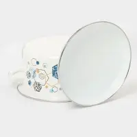 Кастрюля эмалированная 3л, цилиндрической формы, с декором