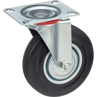 Колесо для тележки повор Стелла-техник 4001-125 д.125мм,г/п 100кг,резин,мет