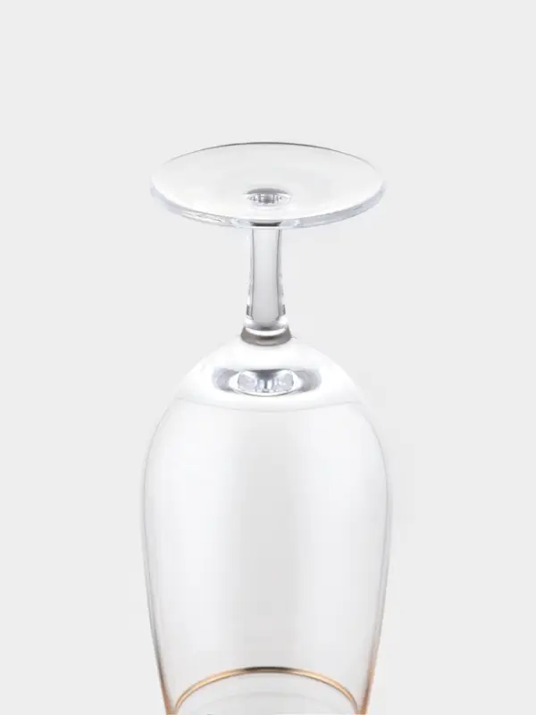 Набор бокалов для пива Magistro &laquo;Руно&raquo;, 550 мл, 6 шт., 20.1&times;6.3 см, на ножке, стекло, с золотой отводкой, прозрачный