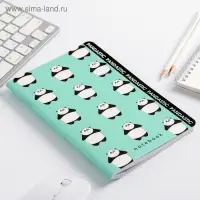 Блокнот А5, 48 л., в точку, обложка софт-тач, Panda