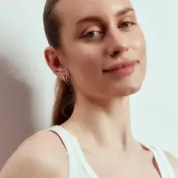 Серьги &laquo;Двойные&raquo; тренд, цвет серебро