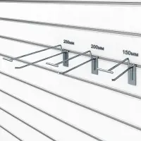 Крючок для экономпанелей с ценникодержателем, d=4.8 мм, L=15 см, цвет хром