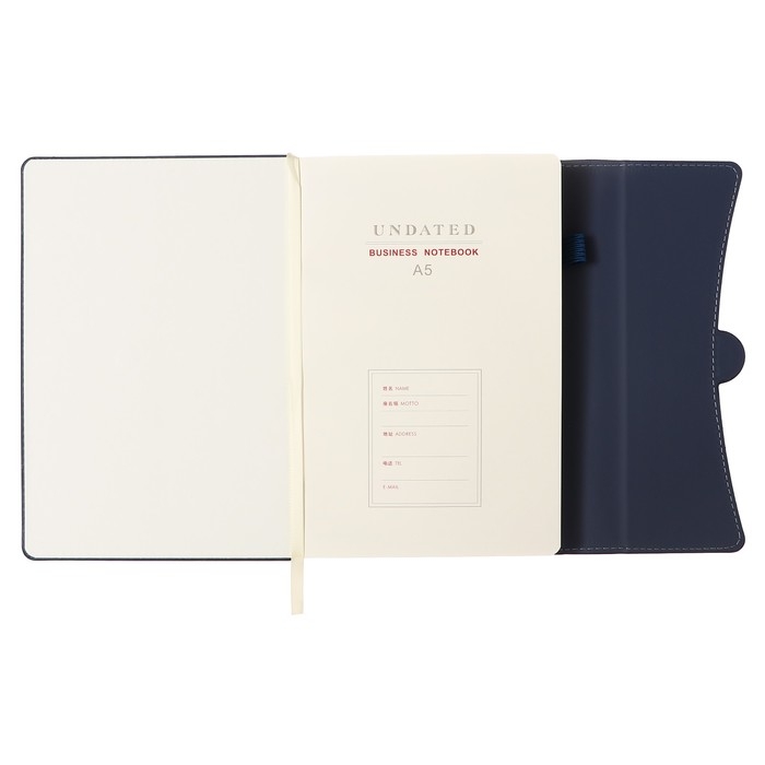 Органайзер на кольцах А6+, 80 листов, кожзам, c клапаном, линия, с ручкой, в подарочной коробке, синий Органайзер на кольцах А6+, 80 листов, кожзам, c клапаном, линия, с ручкой, в подарочной коробке, синий