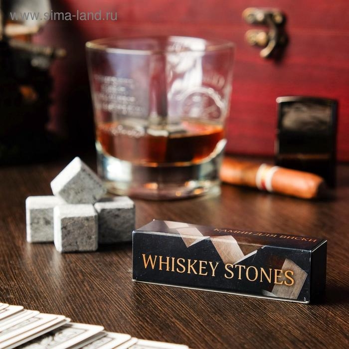 Камни для виски  Камни для виски "Whiskey stones", натуральный стеатит, 4 шт