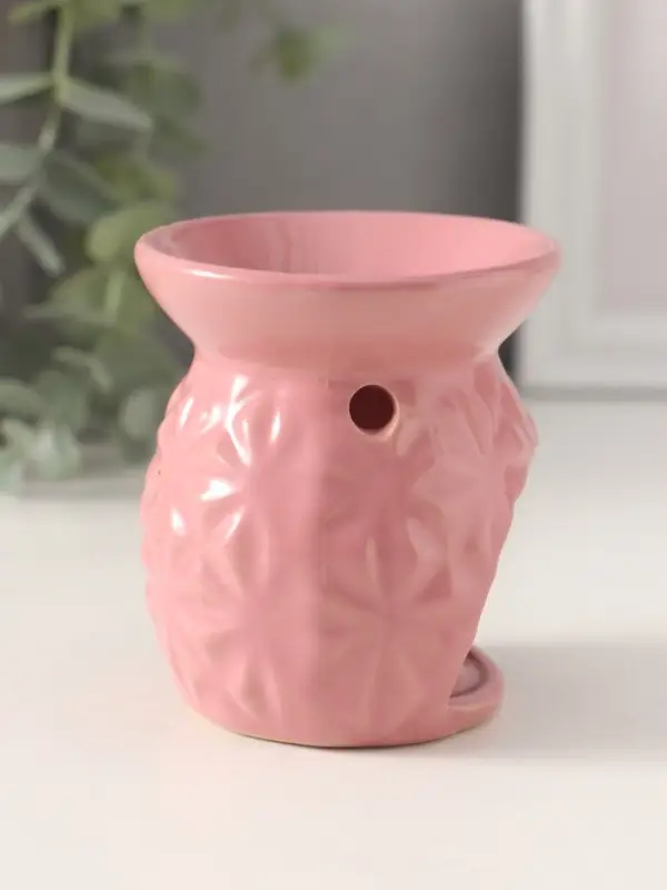 Аромалампа для эфирных масел &laquo;Рисунок из треугольников&raquo;, керамика, 7.5&times;6.5&times;6.5 см, МИКС