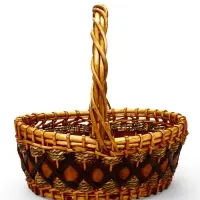 Корзина плетёная для хранения София, ива, круглая, бежевая, набор 3 шт.