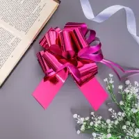 Подарочный бант - шар №5, фуксия, для упаковки подарков