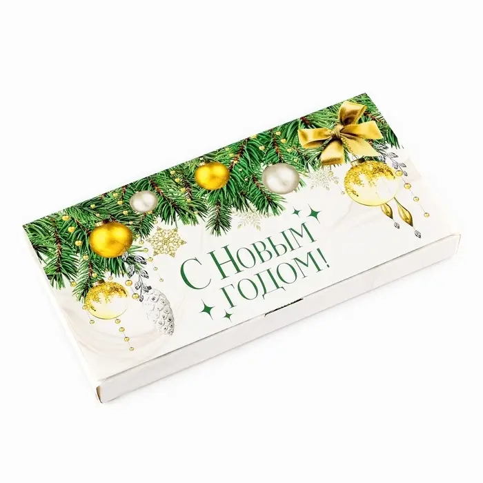Коробка для шоколада с местом для денег «Счастья в Новом году», 20 х 2 х 10 см Коробка для шоколада с местом для денег «Счастья в Новом году», 20 х 2 х 10 см
