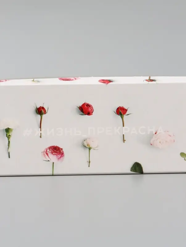 Коробка для макарун, кондитерская упаковка &laquo;Жизнь прекрасна&raquo;, 5.5&times;18&times;5.5 см