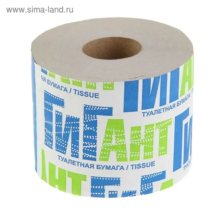 Туалетная бумага Туалетная бумага "Снежок - Гигант", с втулкой, 1 слой, 65 метров