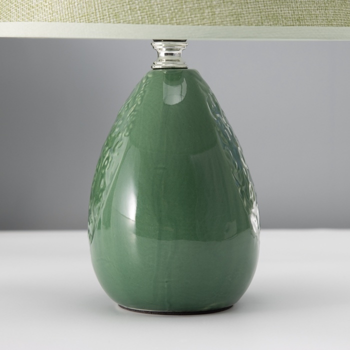 Настольная лампа с абажуром RISALUX «Инесса», Е14, 40 Вт, зелёный, 22.5×22.5×33.5 см Настольная лампа с абажуром RISALUX «Инесса», Е14, 40 Вт, зелёный, 22.5×22.5×33.5 см