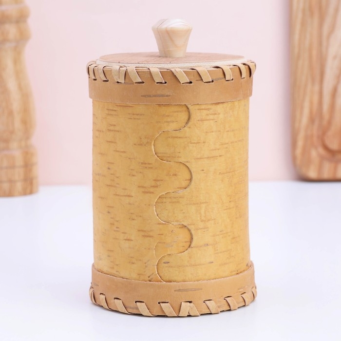 Туес &laquo;Белки&raquo;, 8&times;8&times;14 см, береста