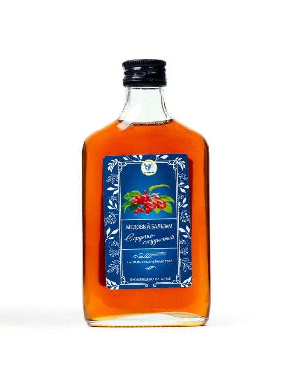 Безалкогольный алтайский медовый бальзам на травах Vitamuno &laquo;Сердечно-сосудистый&raquo;, 250 мл
