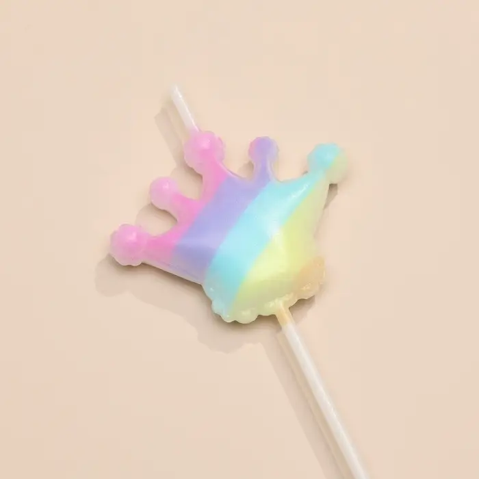 Свечи для торта &laquo;Детская радужная вечеринка&raquo;, 5 шт., разноцветные