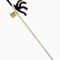 Дразнилка - удочка &laquo;Норковая пальма&raquo;, на деревянной палочке