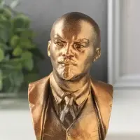 Бюст &laquo;Ленин В.И.&raquo;, фигурка гипс, под латунь, 13&times;8&times;8 см