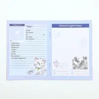 Подарочный набор для девочки «Котики», косметичка, расчёска, наклейки для ногтей, 2 резинки, анкета для девочек А6, МИКС
