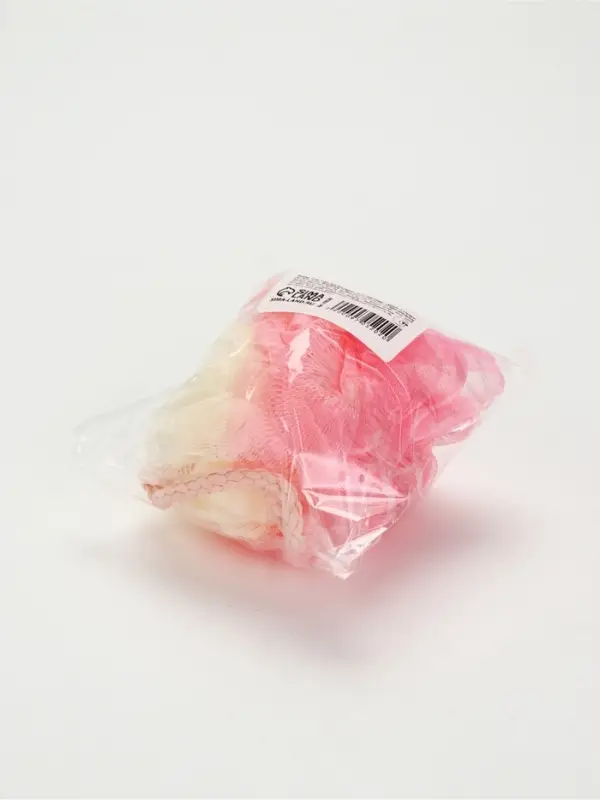 Мочалка для тела двуцветная, 30 г, цвет розовый