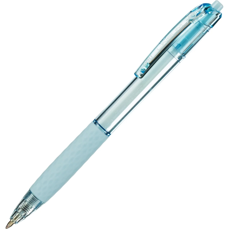 Ручка шариковая автомат. Deli LINEUM EQ150C-BL,пул.нак 0,7,син.гибрид,в асс