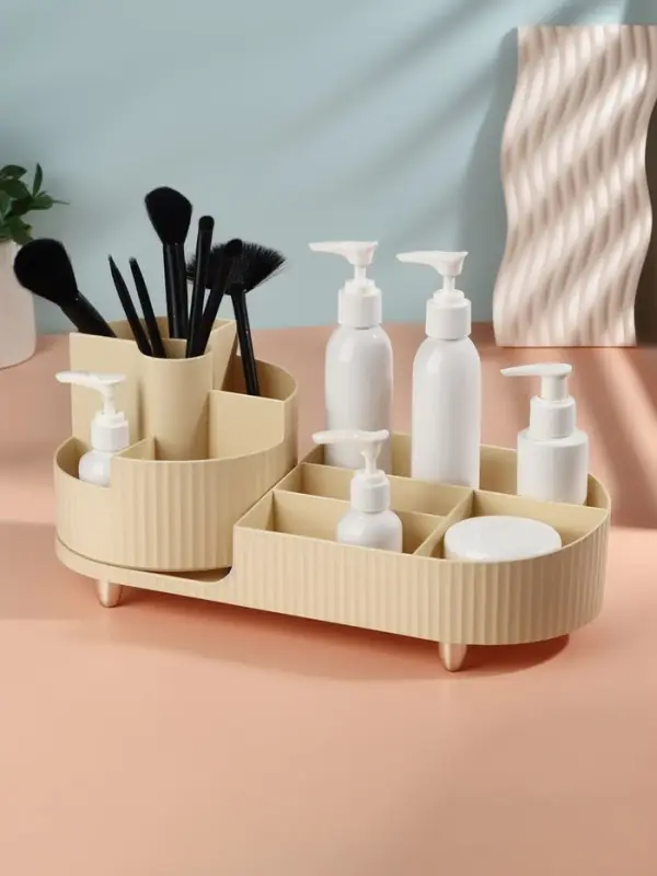 Органайзер для хранения &laquo;ELIS&raquo;, 9 секций, вращающийся, 34.5&times;14.7&times;14.3 см, бежевый