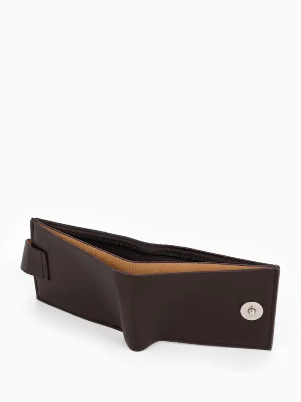 Портмоне мужское на магните, отдел для карт, купюр, коричневый