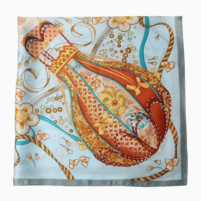 Платок женский MINAKU р-р 70*70 см, цв. голубой Платок женский MINAKU р-р 70*70 см, цв. голубой