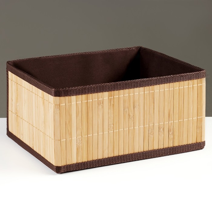 Корзина стеллажная Корзина стеллажная "Бамбук", 29 х 23 х 14 см, бамбук