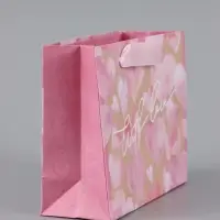 Пакет подарочный крафтовый, упаковка, &laquo;With love&raquo;, S 15&times;12&times;5.5 см