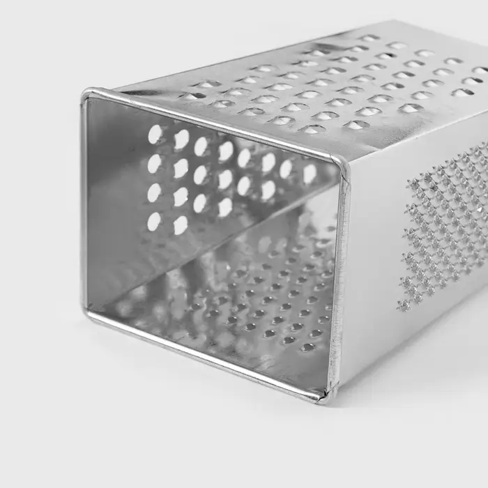 Тёрка КВАРЦ &laquo;Универсал&raquo;, 4 грани, 11&times;8.5&times;22 см, металл, серебристая