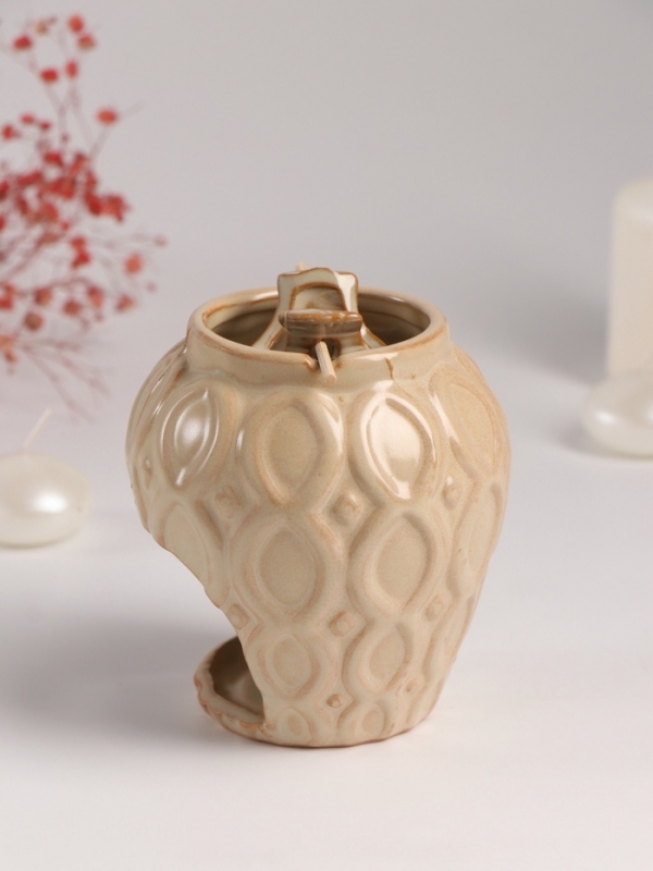 Аромалампа керамика Аромалампа керамика "Кувшин" бежевая 9х9х11 см