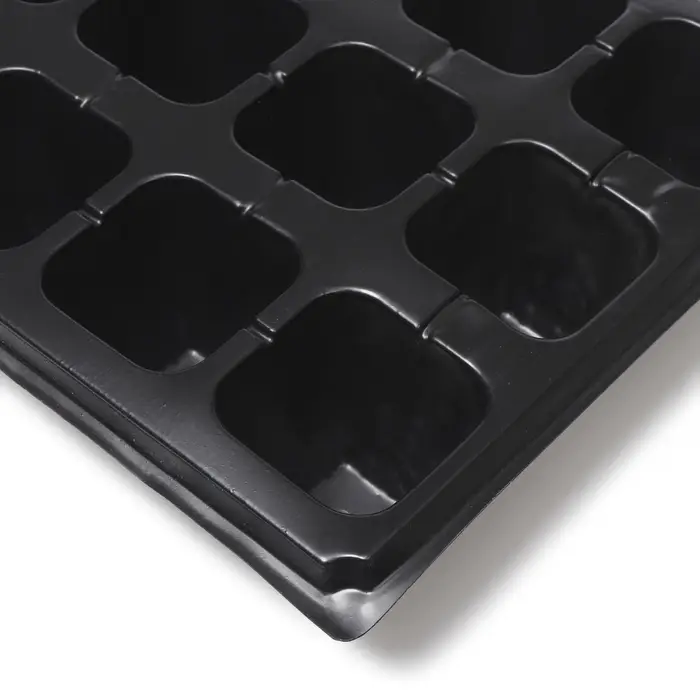 Кассета для рассады, 21 ячейка по 150 мл, пластик, чёрная, 54×28×7 см, Greengo